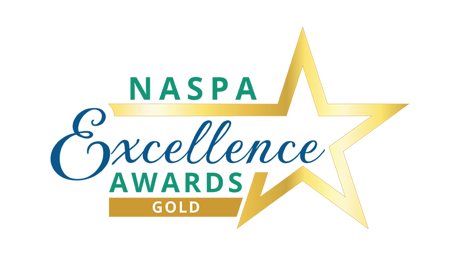 NASPA Excellence Awards Gold logo
