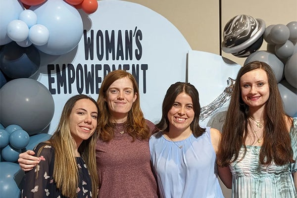 Group of Barrett Students at a Women's Empowerment organization event