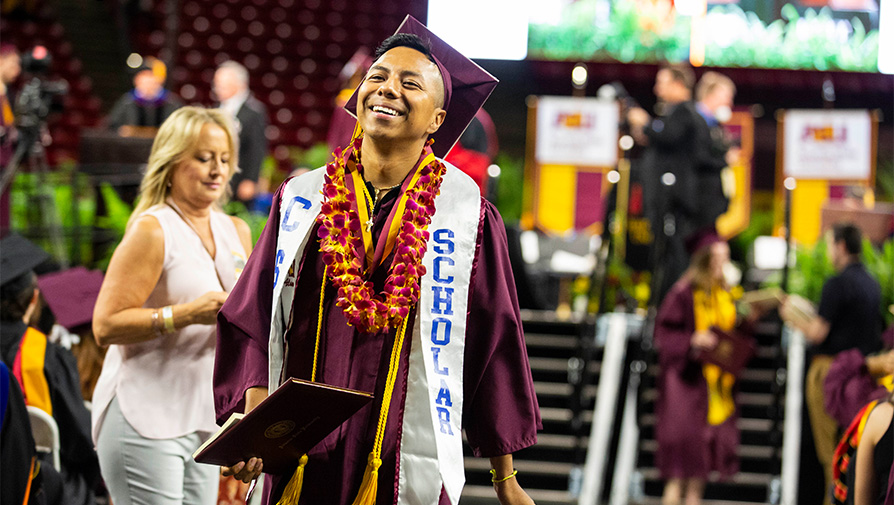 Barrett scholar at graduation