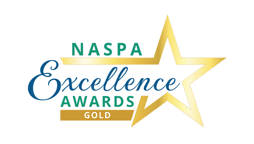 NASPA Excellence Awards Gold logo